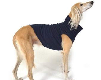 Greyhound Fleece Jacket - Whippet jumper - Extra warm jumper for Saluki, Podenco, Italian Greyhound - 8 sizes available