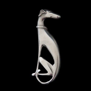 Greyhound Brooch - Whippet Galgo Lurcher Dog - Art Deco - Jewelry