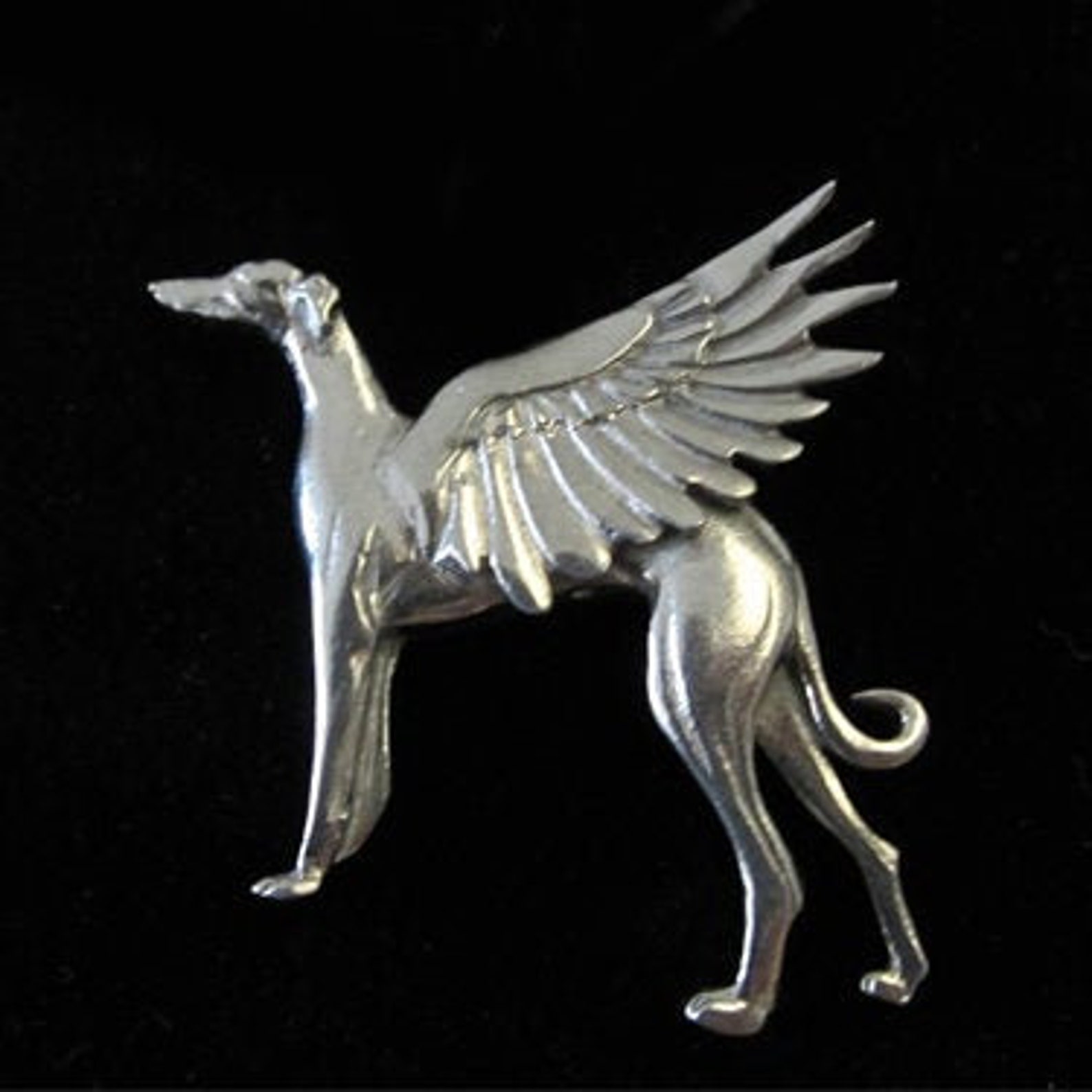 Greyhound Brooch Whippet Galgo Lurcher Dog Silhouette Etsy
