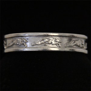 Greyhound Bracelet - Whippet Bangle - Running Sighthound - Galgo Jewelry - Pewter