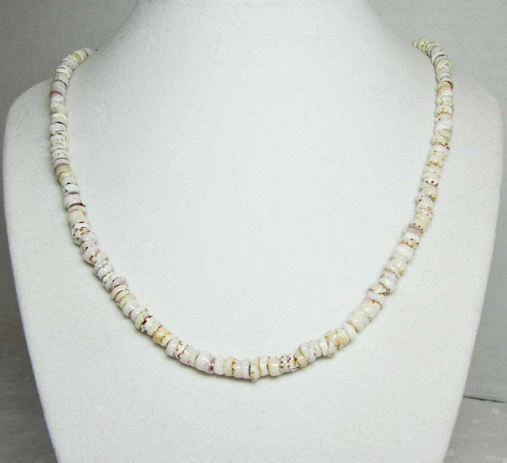 Puka Shell Necklace Mens Necklace Tiger Shell Puka HandCut Etsy