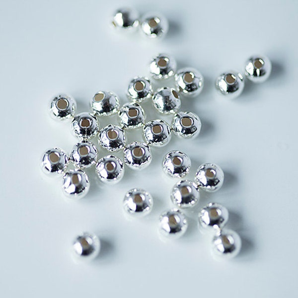 58 pieces 4mm Sterling Silver Ball Spacers