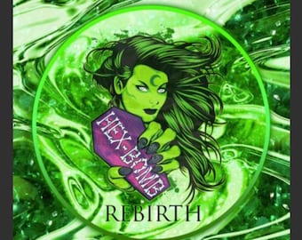 Rebirth emerald metallic hexbomb bathbomb
