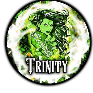 TRINITY- spring emerald green and gold leaf hexbomb