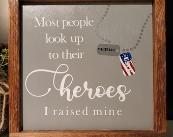 Military Inspiration Heroes Military Heroes Gift for Dad Gift for Mom Military Quote Military Thank You