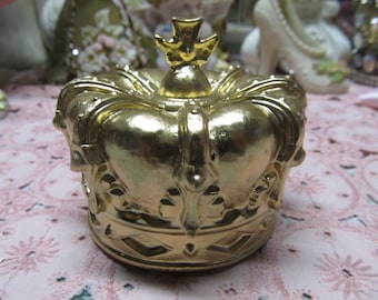 Royal Gold CROWN Decor, Molded Plaster, Shabby Chic, Cottage, Crown Decor, French Country, Crown Home decor