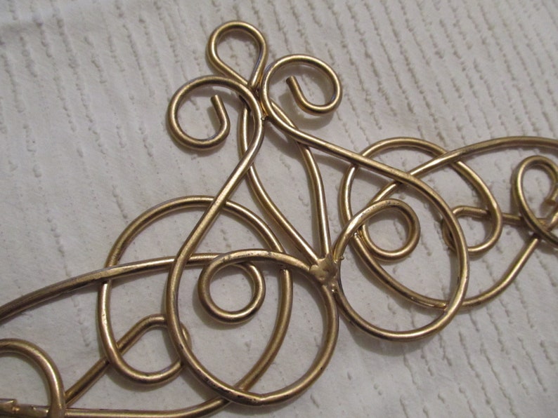 GOLD WALL PEDIMENT Wall Decor Metal Scroll Design Etsy