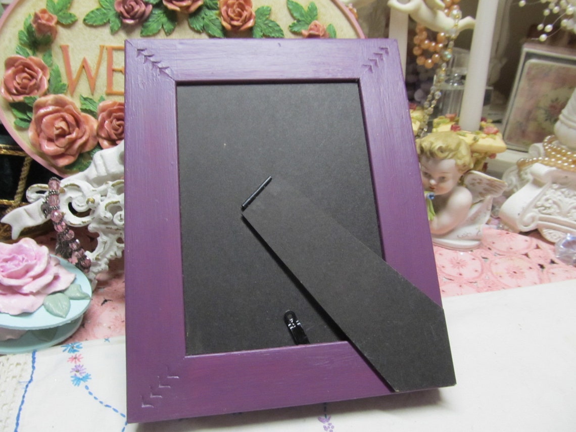 Burgund und Gold verzierter Fotorahmen 5x7 Foto handgeformt | Etsy