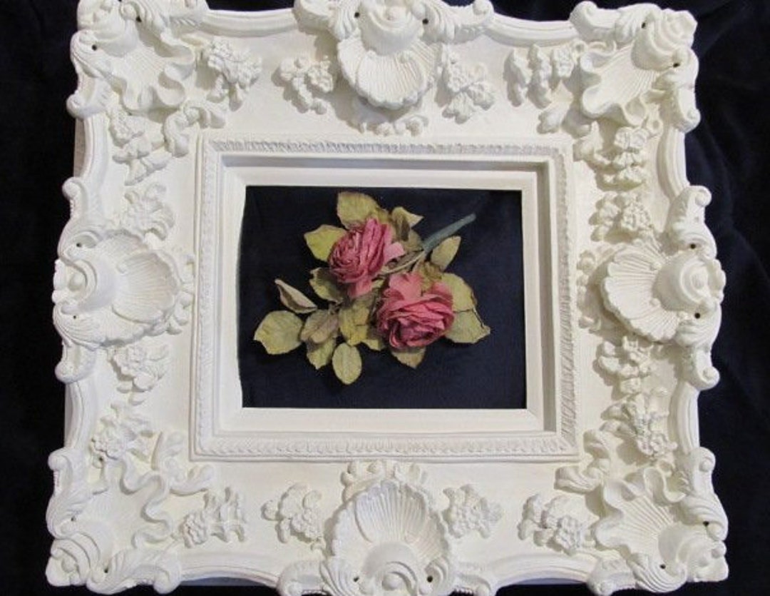 Stunning Large All White Ornate WALL FRAME Resin Etsy