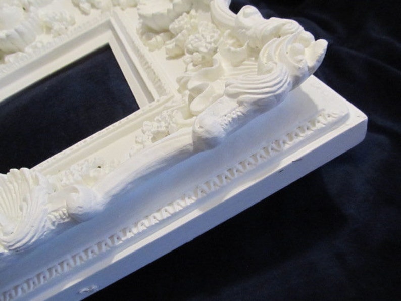 Stunning Large All White Ornate WALL FRAME Resin Etsy
