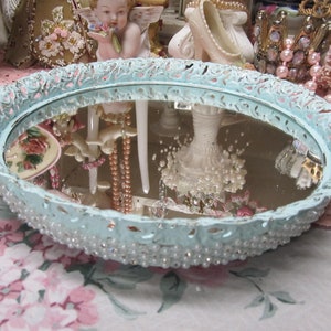 vintage dresser tray (SOLD), Powder Jars & Perfume Bottles (SOLD)  FOUND in ITHACA Perfume or Cosmetic Display Rest Mid-Century Vintage Italian Marano Hand