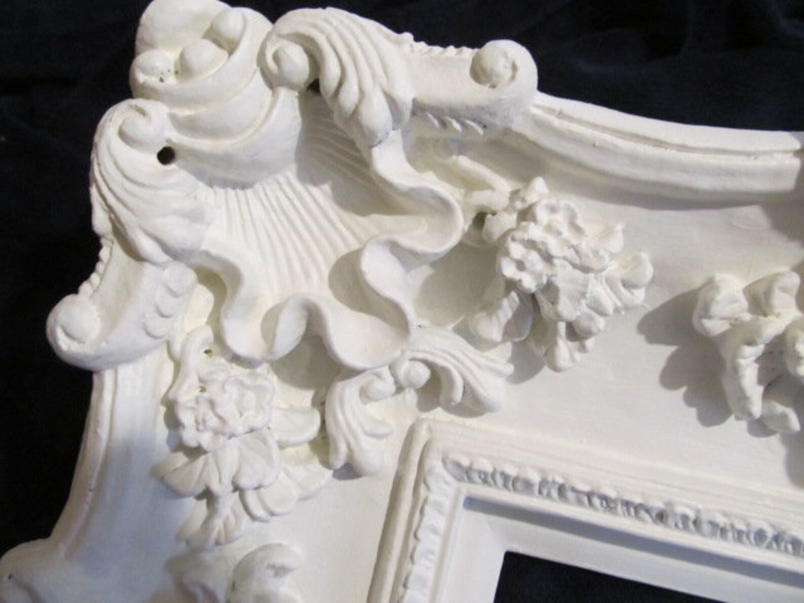 Stunning Large All White Ornate WALL FRAME Resin Etsy