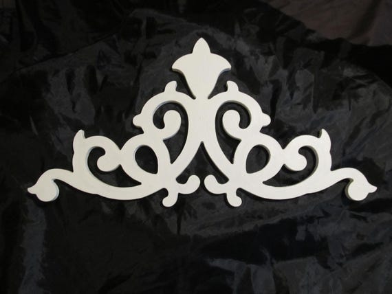 All White Pediment, Door or Frame Topper, White WALL DECOR, Wood, Shabby Chic, Cottage, Romantic Home Decor, White Chic, French, Country