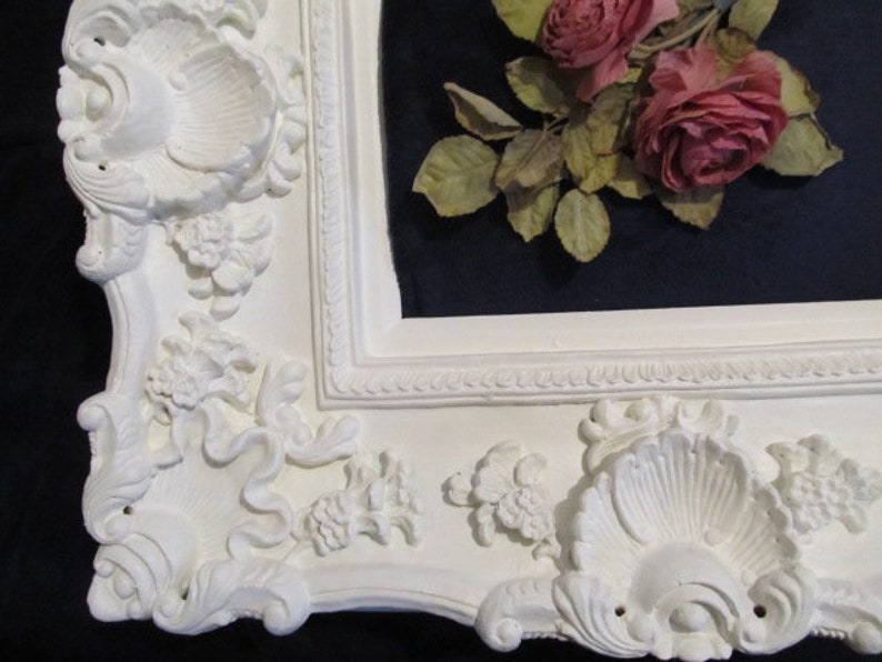 Stunning Large All White Ornate WALL FRAME Resin Etsy