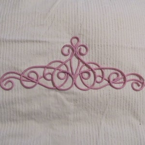 WALL PEDIMENT Wall Decor, Dark Rose Pink, Metal, Scroll Design, Distressed, Door Topper, Frame Topper, Cottage, Romantic Home Decor