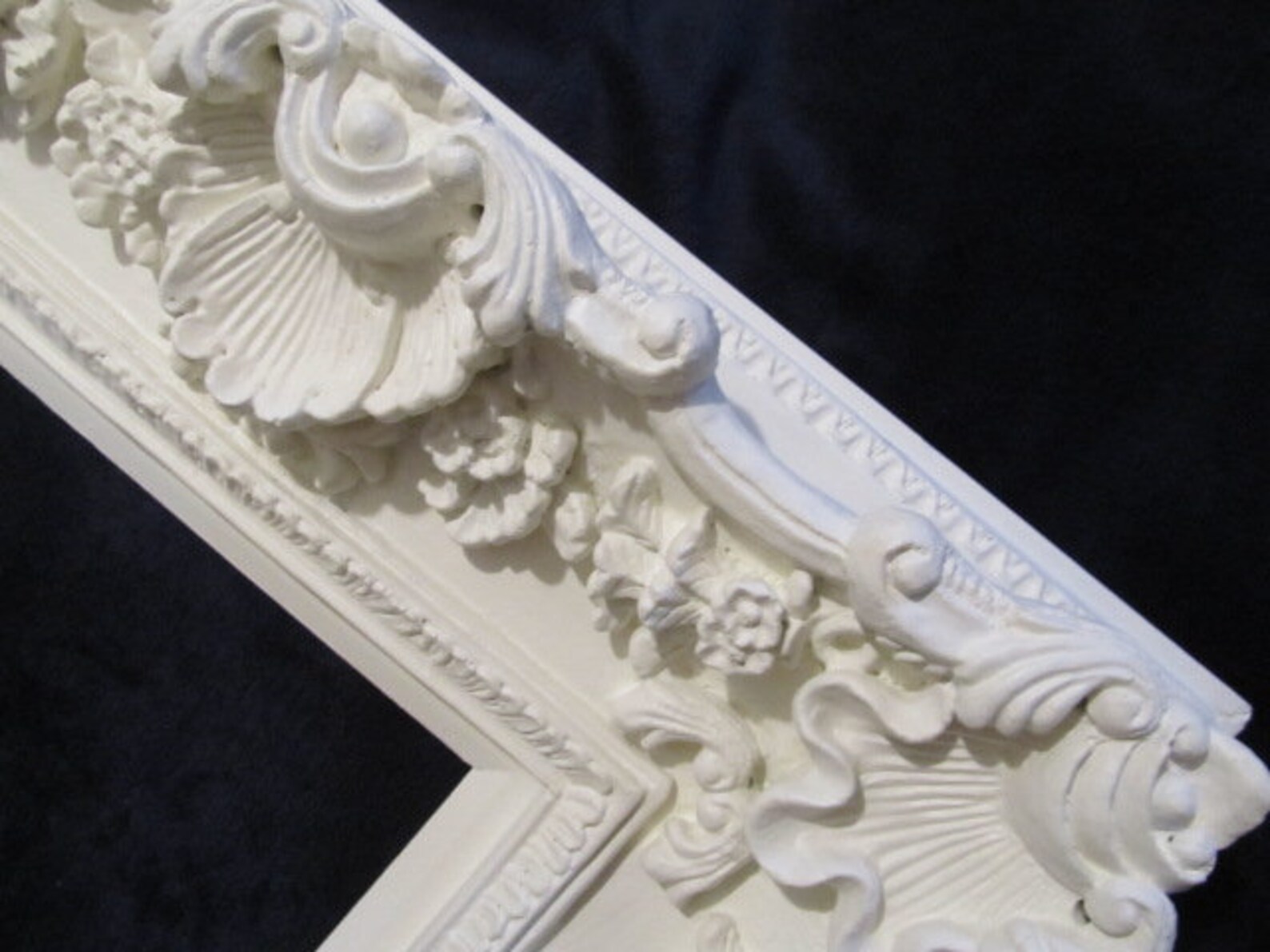 Stunning Large All White Ornate WALL FRAME Resin Etsy