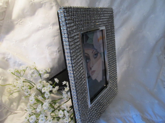 Clear Rhinestone Covered PHOTO FRAME 4x6 Photo | Etsy