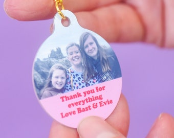 Mothers Day Keyring, Mothers Day Gift, Mother's Day Photo Keyring, Photo Keepsake Gift Photo Keyring Personalized Photo Keychain