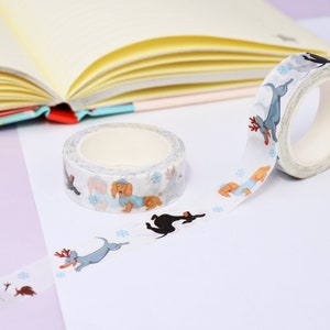 Winter teckel Washi tape 10m tape roll bruiloft scrapbooking dagboek decoratie planner accessoires papier ambachtelijke kawaii Washi tape schattig afbeelding 4