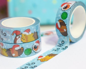 Guinea Pig Christmas Washi Tape, Stationery, Bullet Journal, Planner, Decorative Tape, Scrapbooking, Guinea Pig Gift, Cute Washi Tape