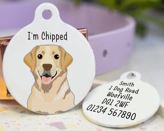 Dog ID Tag - Labrador - Labrador Dog Tag - Labrador Dog ID Tag - Pet Tags - Dog Tags For Dogs - Personalised Dog Tag - Custom Dog ID Tags