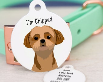 Dog ID Tag - Shih Tzu - Shih Tzu Dog Tag - Shih Tzu Dog ID Tag - Pet Tags - Dog Tags For Dogs - Personalised Dog Tag - Custom Dog ID Tags