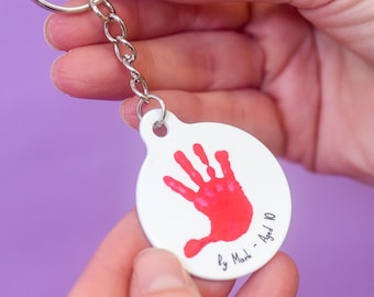 Mothers Day Hand Print Keyring, Mothers Day Keyring, Mothers Day Gift, Mother's Day Keyring, Photo Keyring Personalized, Mothers Day Gifts