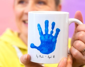 Mothers day Mug with personalized baby handprint, Mother's Day Gift Mother's Day Mug Gift For Mum Gift Mum Mug Personalized Mothers Day Gift