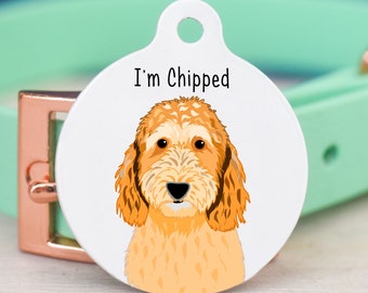 Goldendoodle Dog Tag Personalised Dog Collar Tag for Goldendoodle Owners, the perfect Goldendoodle Gift