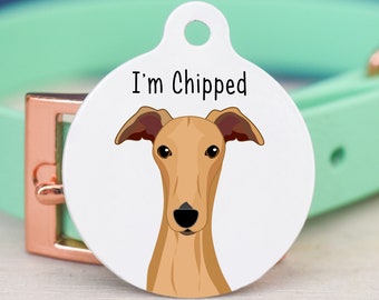 Dog ID Tag - Greyhound - Greyhound Dog Tag - Greyhound Dog ID Tag - Pet Tags - Dog Tags For Dogs - Personalised Dog Tag - Custom Dog ID Tags