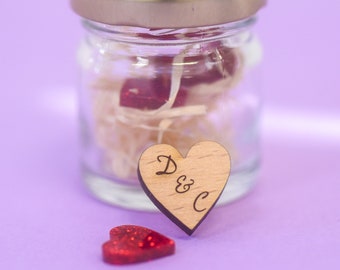 Personalised Valentines Day Token Gift - Little Jar of Hearts - Valentine's Day Gift - Gift For Her - Little Jar of Love - Romantic Gifts