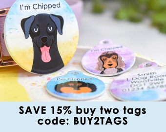 Summer Dog Id Tags - dog tags for dogs - pet id tag - dog id tag - dog collar tag - personalized dog tag - dog name tags - dogs