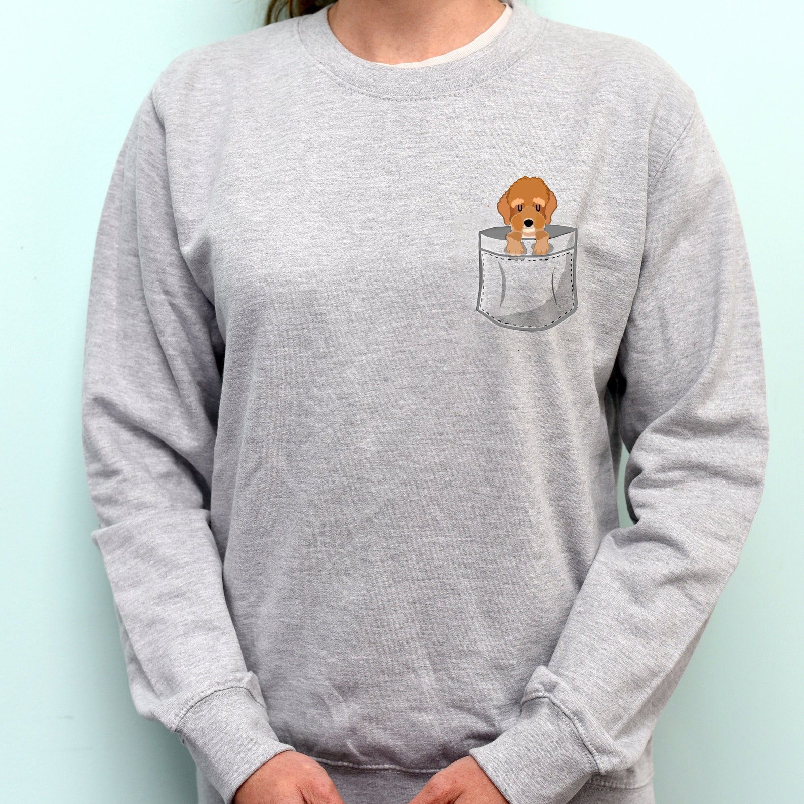 Personalised Cute Dog Sweater Custom Illustrated Puppy Etsy