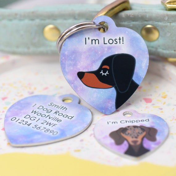 Dachshund Weiner Dog Weiner Dog Gifts Dog Tags for Dogs Etsy