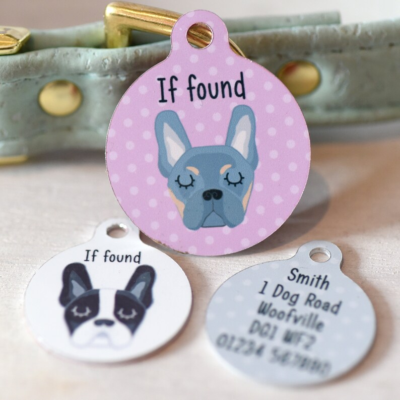 Dog ID Tags French Bulldog ID Tags Frenchie Dog Tag Etsy