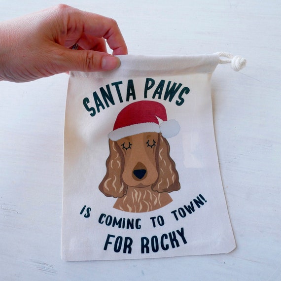 Personalised Dog Santa Sack PUG Christmas Bag Xmas Treat Gift  CDS91