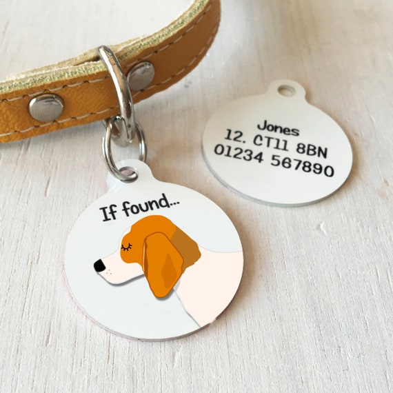 Beagle Dog Tag Beagle ID Tag Beagle Dog Id Tag Beagle Etsy