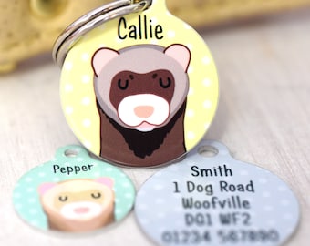 Ferret Pet ID Harness Tag for Ferret Harnesses