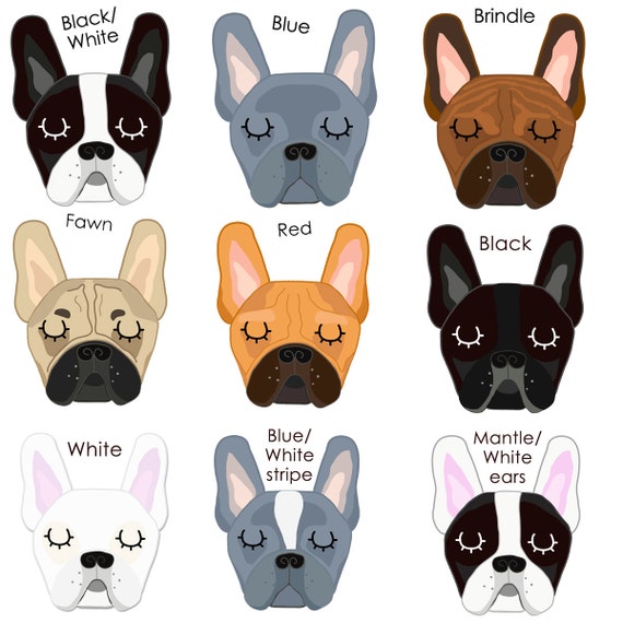 Choose Quantity French Bulldog Gift Tags: Dog Wedding Gift Tags with Frenchies on Kraft or 5 Tags 2
