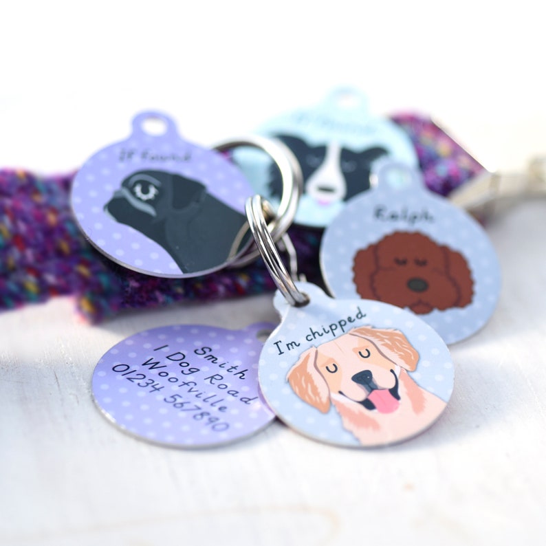 Dog Tag Personalised Dog ID Tag Custom Dog tag Dog id image 0