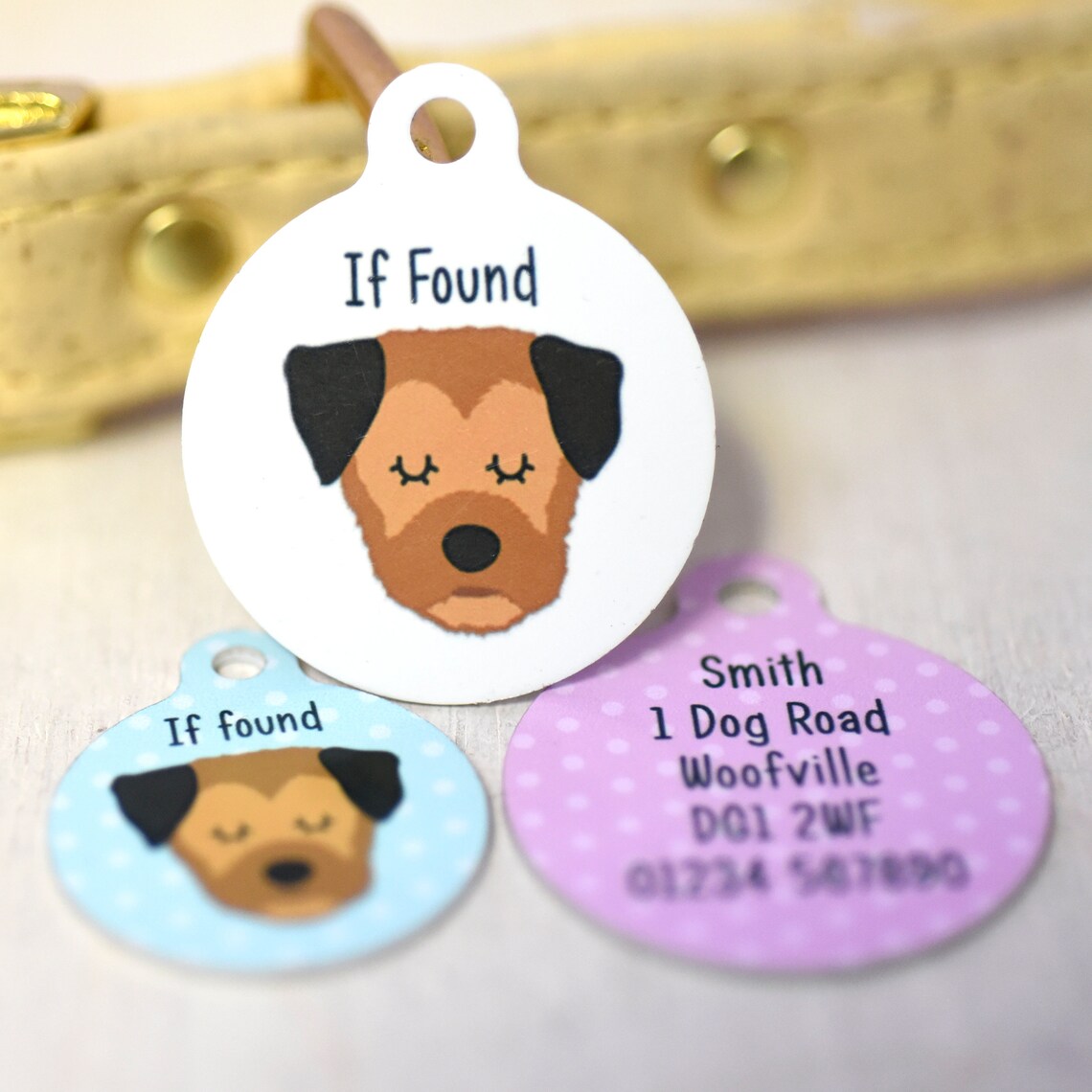 Border Terrier Border Terrier Dog Tag Étiquette | Etsy