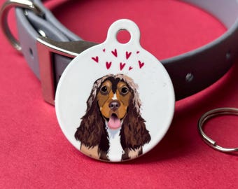 Personalized Dog Tag | Valentine's Day Tiny Hearts Pet ID