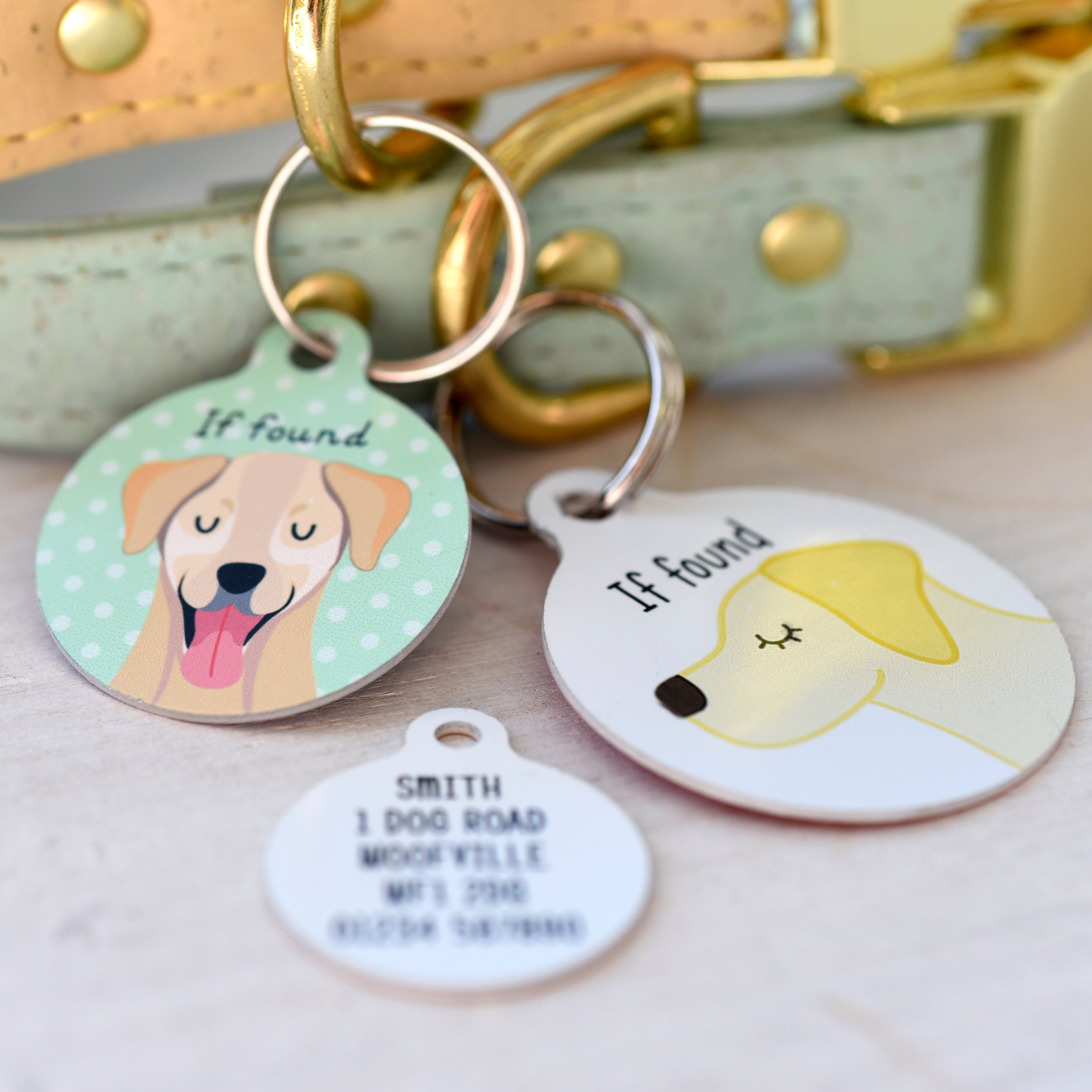 Dog ID Tags Labrador Dog ID Tag Personalised Labrador Dog Etsy