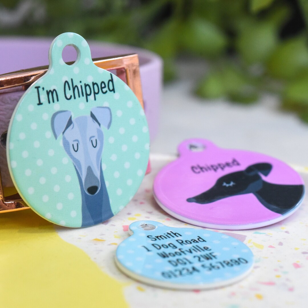 Greyhound Dog Tag Greyhound Id Tag Greyhound Name Tag Etsy