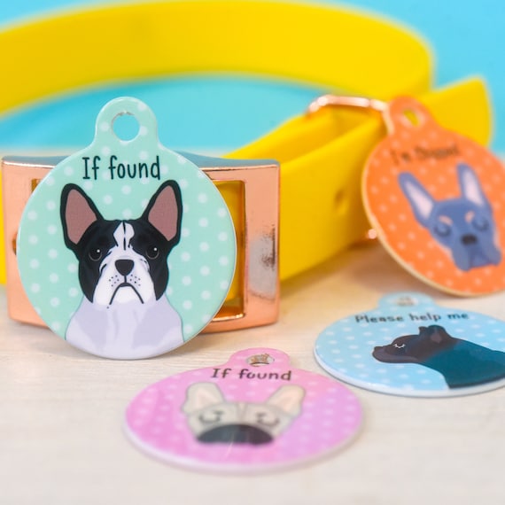 Frenchie dog tag hotsell