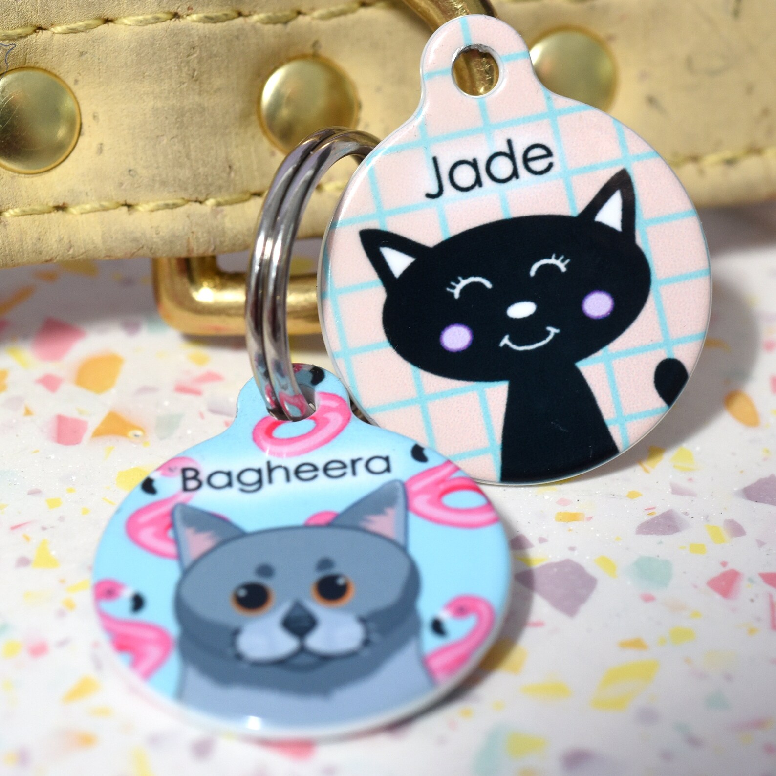 Cat Tag Personalised Cat ID Tag Cat Id Tag Cat Name Tag Etsy
