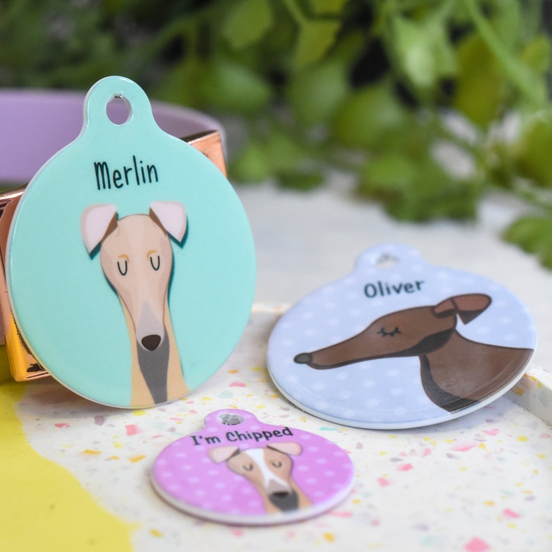 Greyhound Dog Tag Greyhound Id Tag Greyhound Name Tag Etsy