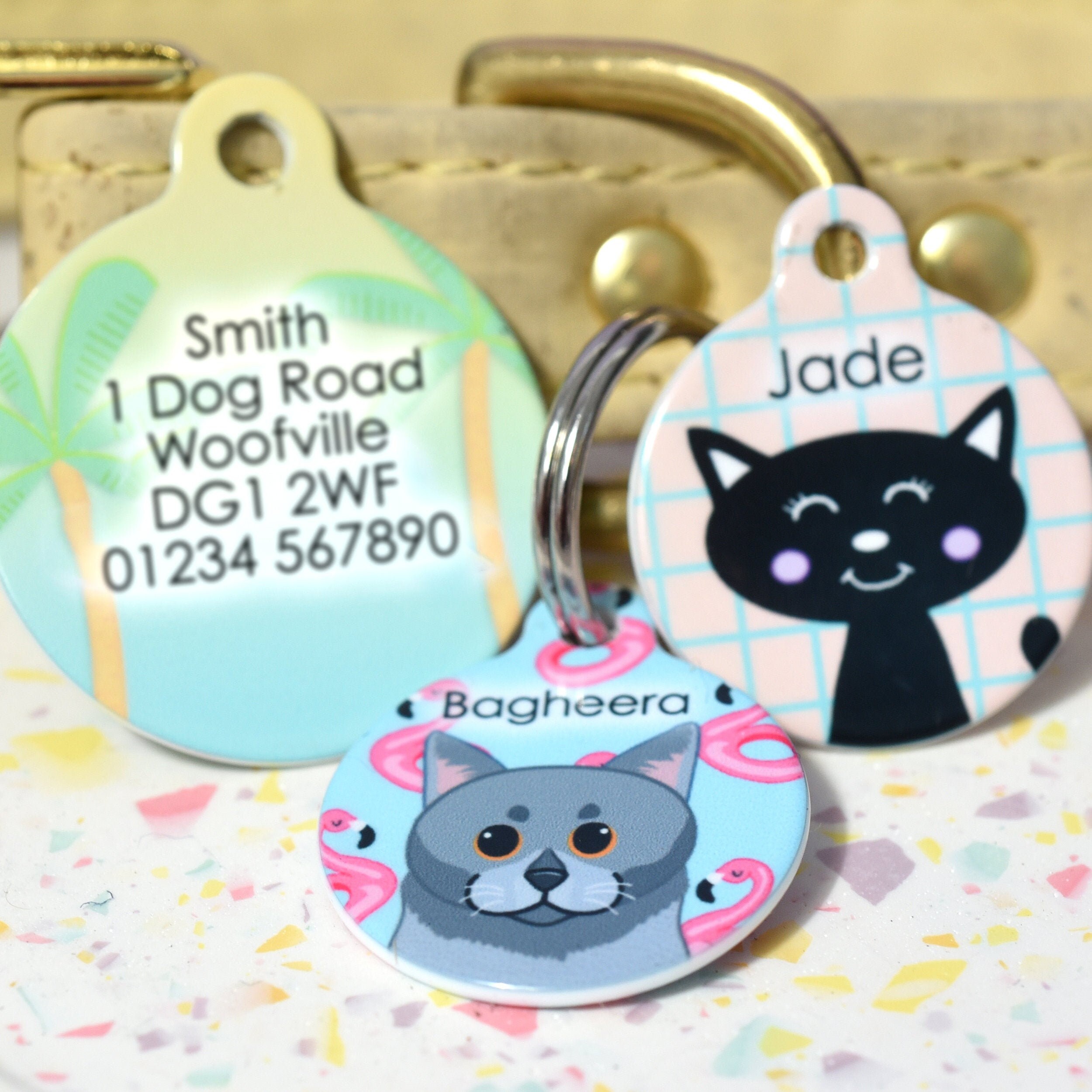 Cat Tag Personalised Cat ID Tag Cat Id Tag Cat Name Tag Etsy