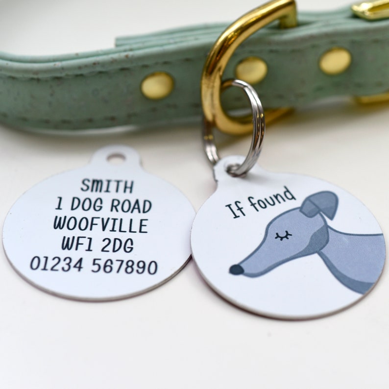 Greyhound Hund Tag Greyhound ID-Tag Greyhound Namensschild ...