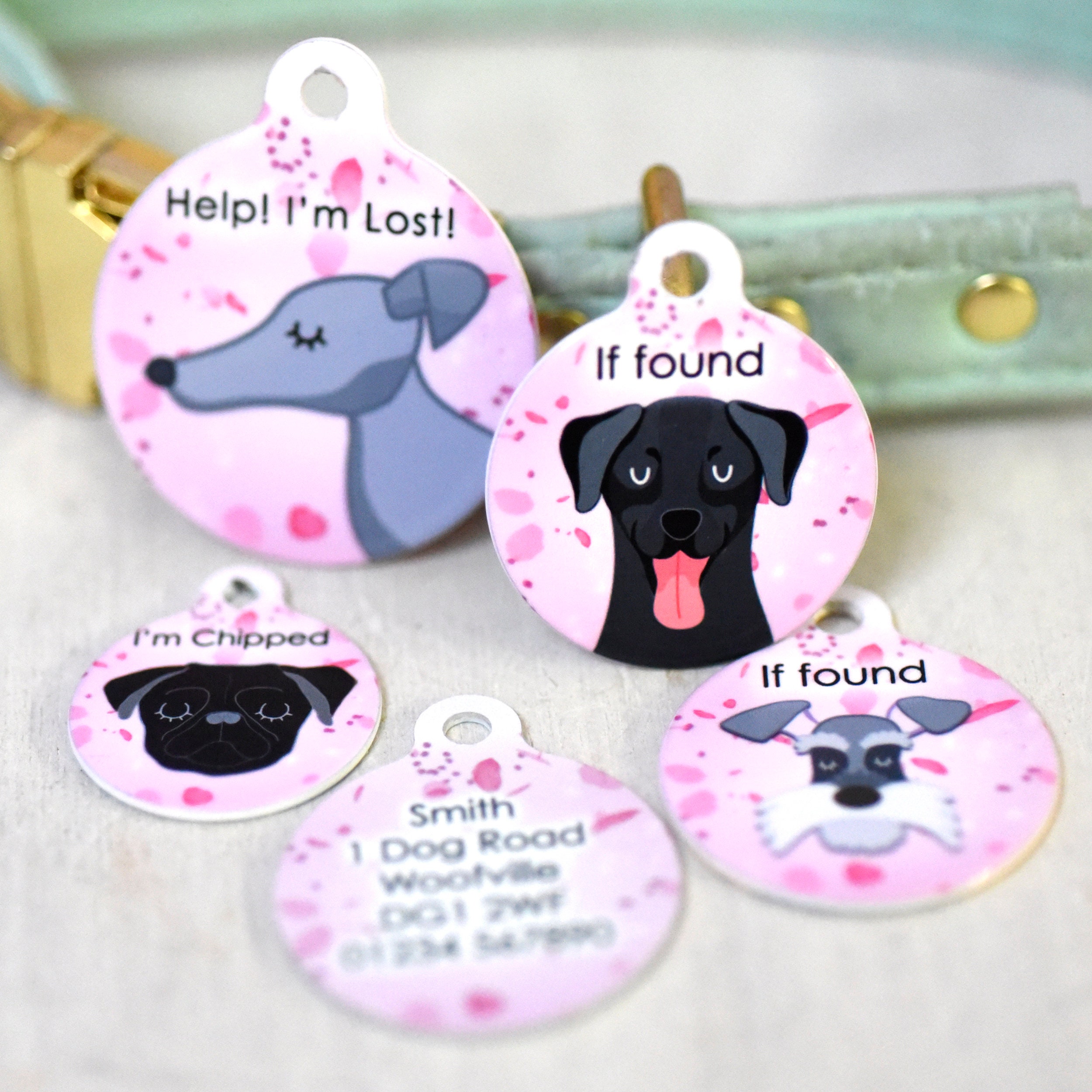 Custom Dog ID Tags Dog Name Tags Custom Dog Collar Tags Etsy